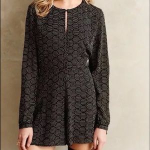 Anthropologie Harlyn honeycomb romper